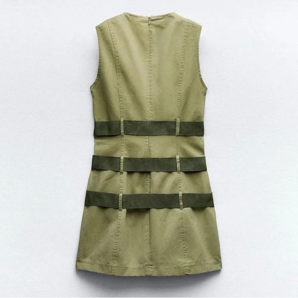 BLOGGERS FAV Zara BELTED WAXED DRESS - Picture 14 of 16